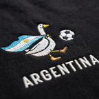 Embroidered Argentina Soccer Goose Shirt – embroidery close-up