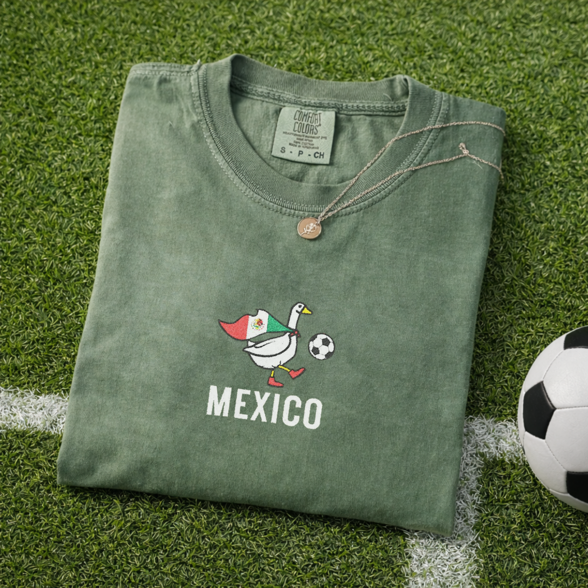Mexico Soccer Goose embroidered shirt – Moss lifestyle