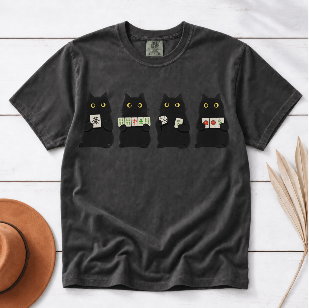 Black Cat Mahjong Shirt
