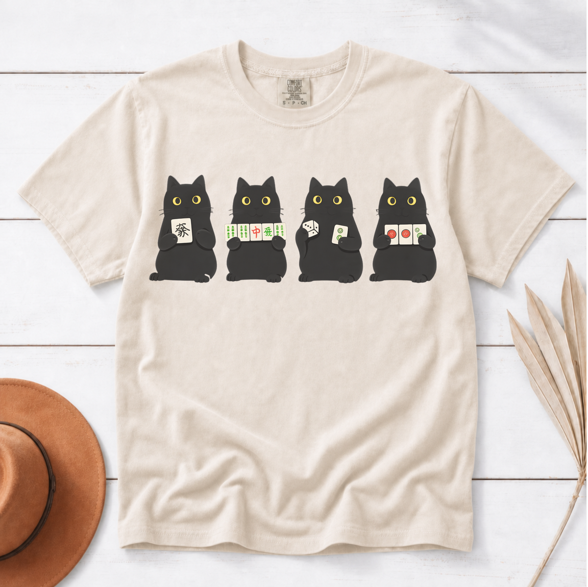 Black Cat Mahjong Shirt