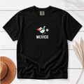 Mexico Soccer Goose embroidered shirt – Black flat lay