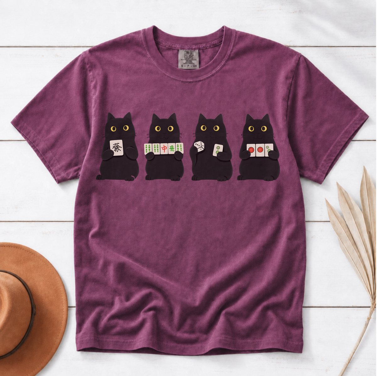 Black Cat Mahjong Shirt