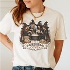 Model wearing The Sourdough Coven shirt