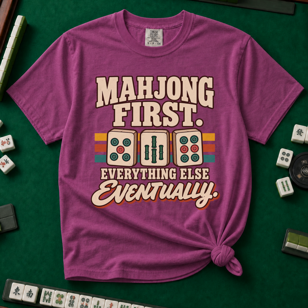 Mahjong First T-Shirt in Berry