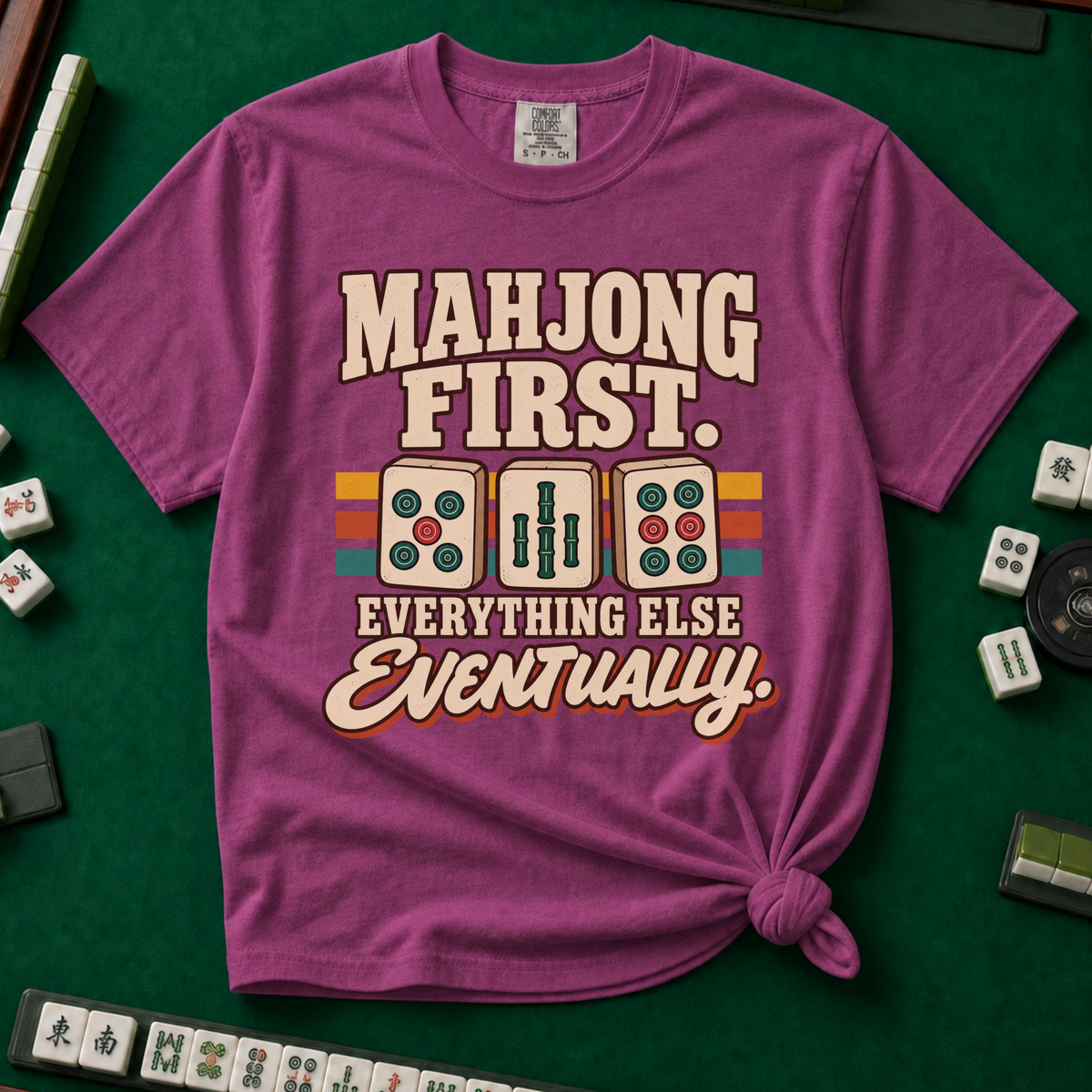 Mahjong First T-Shirt in Berry