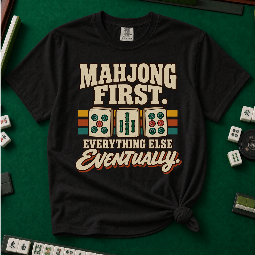 Mahjong First T-Shirt in Black