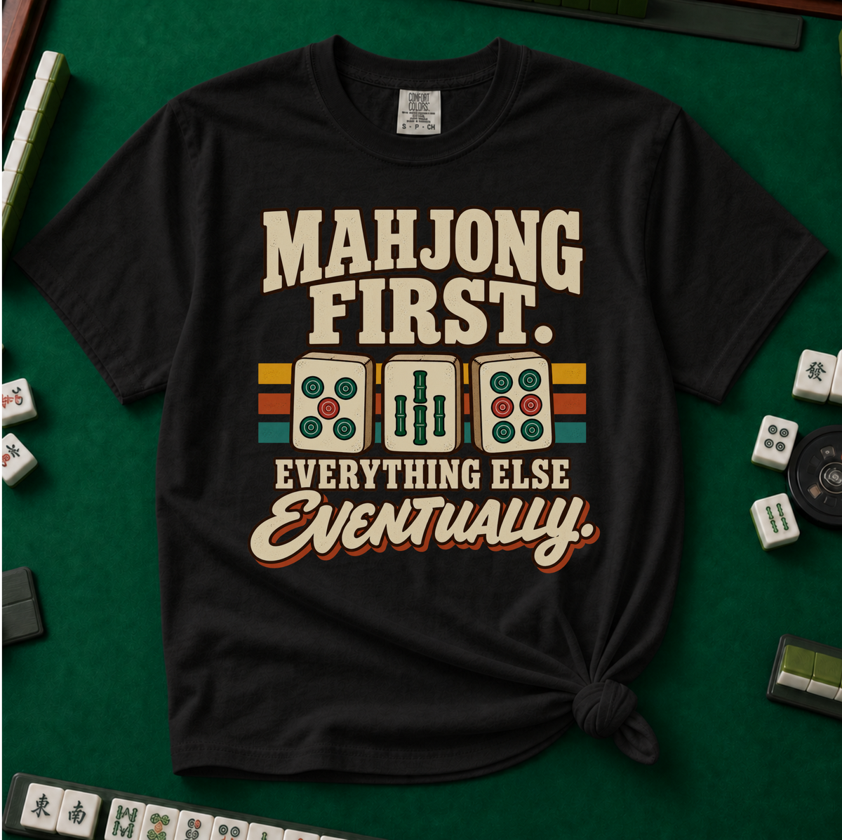 Mahjong First T-Shirt in Black