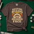 Resting Mahjong Face T-Shirt in Espresso
