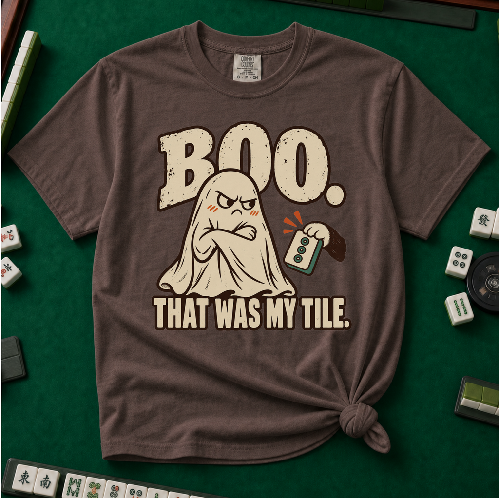 Boo. That Was My Tile T-Shirt in Espresso