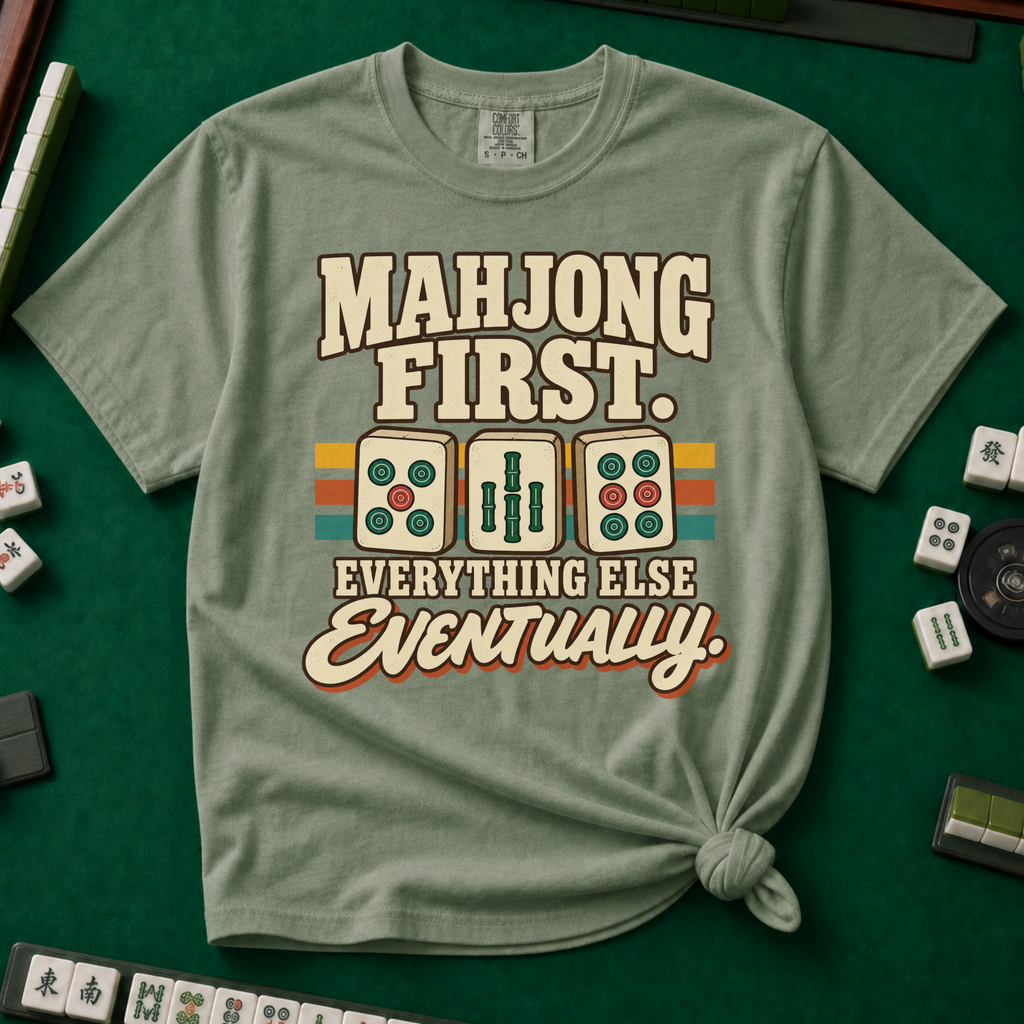 Mahjong First T-Shirt in Moss