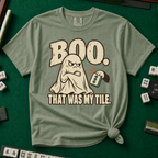 Boo. That Was My Tile T-Shirt in Moss