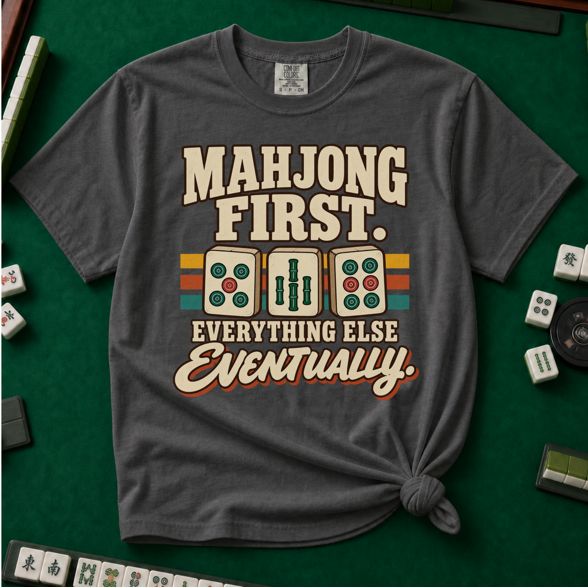 Mahjong First T-Shirt in Pepper