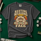 Resting Mahjong Face T-Shirt in Pepper
