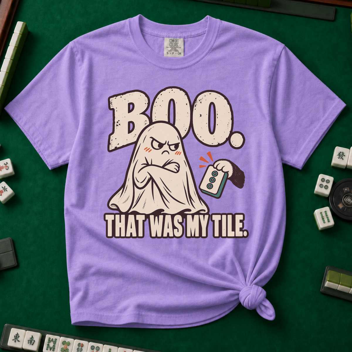 Boo. That Was My Tile T-Shirt in Violet