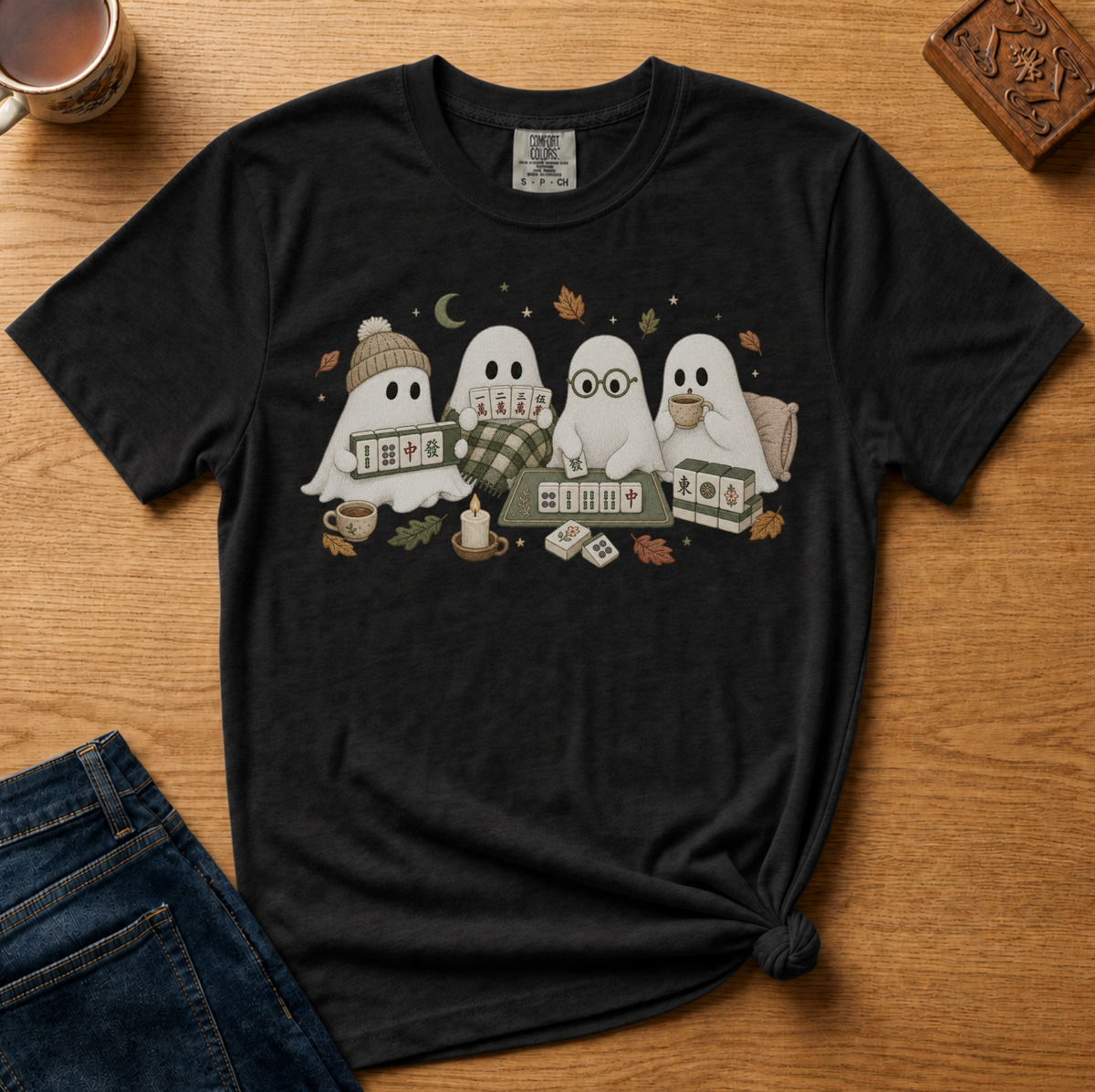 Cozy Ghosts Mahjong Shirt