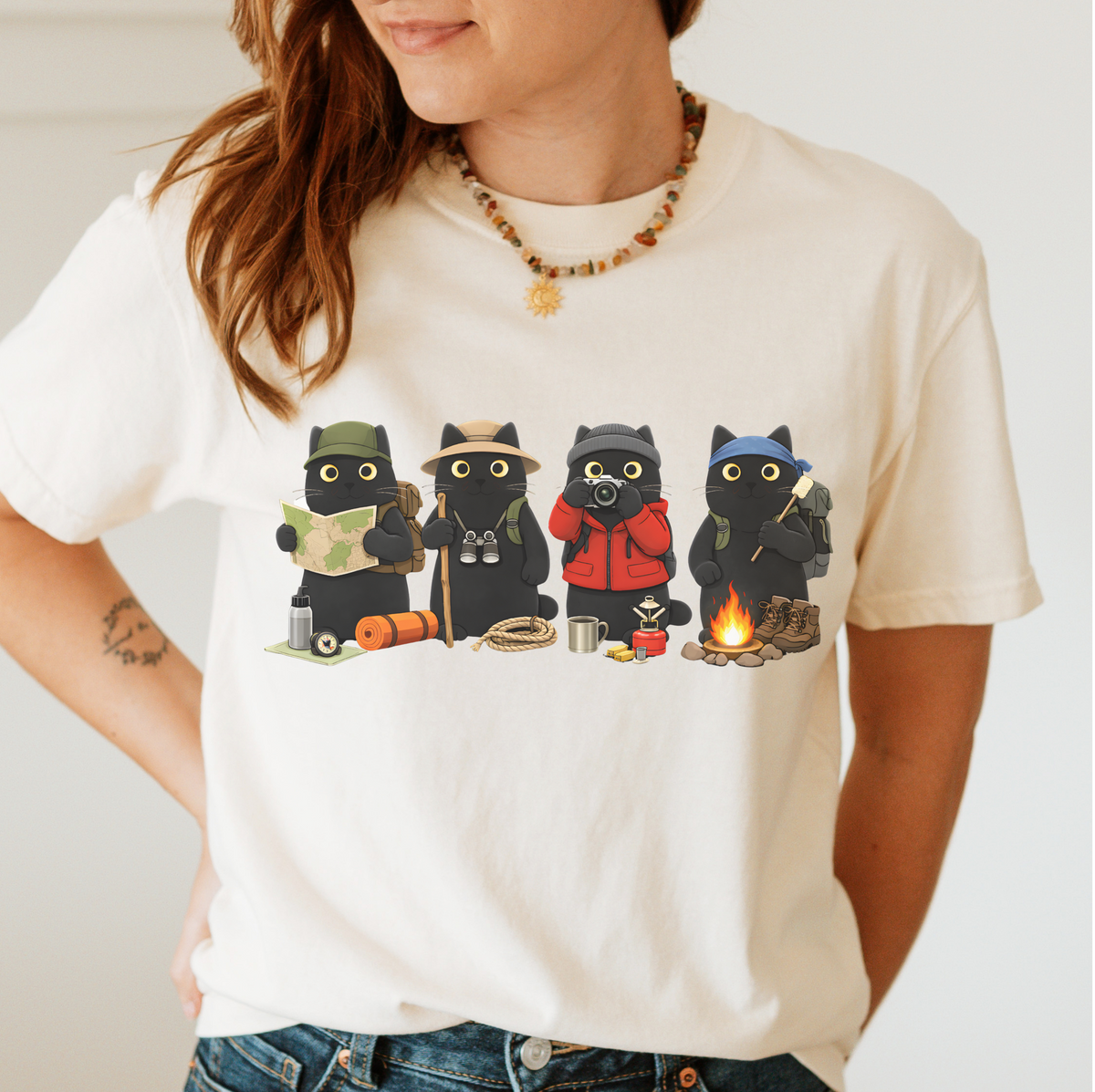 Black Cat Hiking Shirt