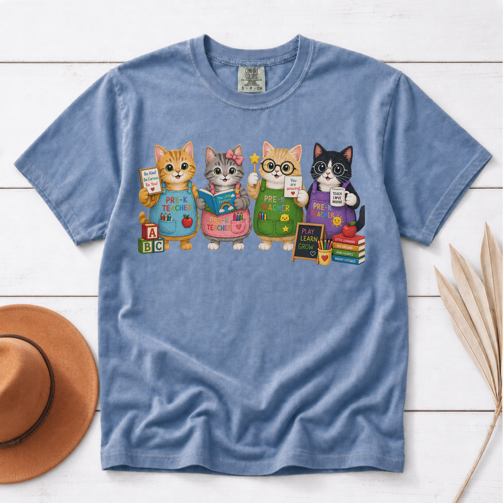 Pre-K Teacher Cat Shirt